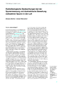 Radioökologische Beobachtungen bei der Spurenmessung und dosimetrische Bewertung radioaktiver Spuren in der Luft