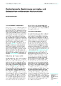 Radiochemische Bestimmung von Alpha- und Betastrahlen emittierenden Radionukliden