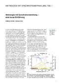 Metrologie mit Synchrotronstrahlung – eine kurze Einführung