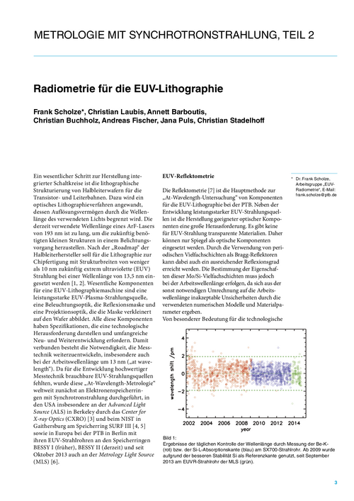 Radiometrie für die EUV-Lithographie