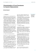 Characterization of Force Transducers for Dynamic Measurements