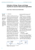 Calibration of Bridge-, Charge- and Voltage Amplifiers for Dynamic Measurement Applications