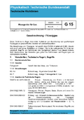 Physikalisch Technische Bundesanstalt. Technische Richtlinien. Messgeräte für Gas. G 15 „Gasabrechnung - Flüssiggas“. Ausgabe 11/11