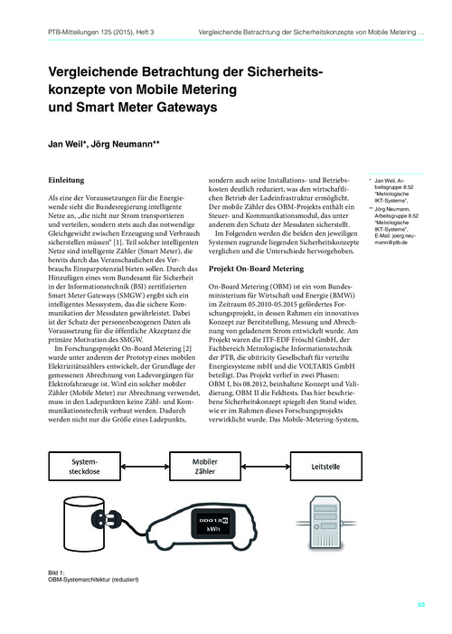 Vergleichende Betrachtung der Sicherheitskonzepte von Mobile Metering und Smart Meter Gateways