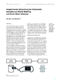 Vergleichende Betrachtung der Sicherheitskonzepte von Mobile Metering und Smart Meter Gateways