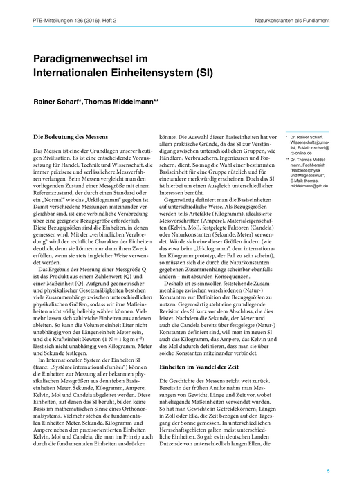 Paradigmenwechsel im Internationalen Einheitensystem (SI)