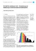 Ein Maß für sichtbares Licht, Entwicklung und  Bedeutung im Internationalen Einheitensystem