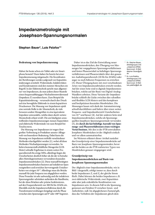 Impedanzmetrologie mit Josephson-Spannungsnormalen