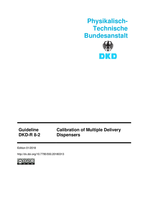 Calibration of Multiple Delivery Dispensers : Guideline DKD-R 8-2