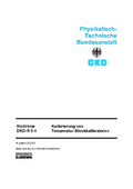 Kalibrierung von Temperatur-Blockkalibratoren : Richtlinie DKD-R 5-4