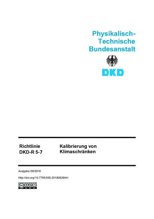 Kalibrierung von Klimaschränken : Richtlinie DKD-R 5-7