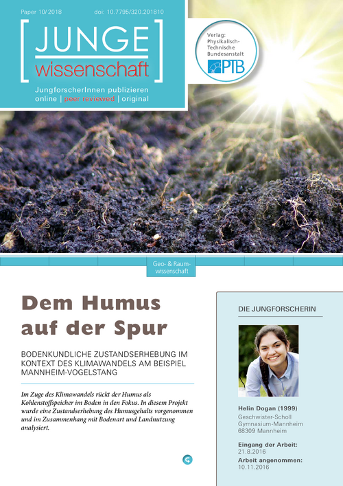 Dem Humus auf der Spur, Bodenkundliche Zustandserhebung im Kontext des Klimawandels am Beispiel Mannheim-Vogelstang
