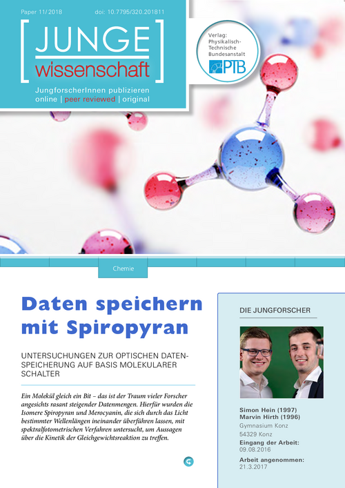 Daten speichern mit Spiropyran, Untersuchungen zur optischen Datenspeicherung auf Basis molekularer Schalter