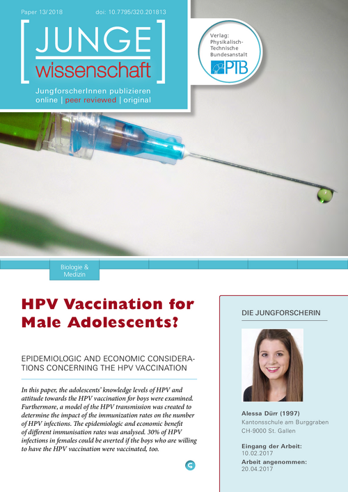 HPV Vaccination for Male Adolescents?, Epidemiologic and economic considerations concerning the HPV vaccination