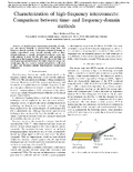 Characterization of high-frequency interconnects: Comparison between time- and frequency-domain methods