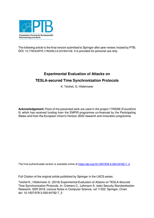 Experimental evaluation of attacks on TESLA-secured time synchronization protocols