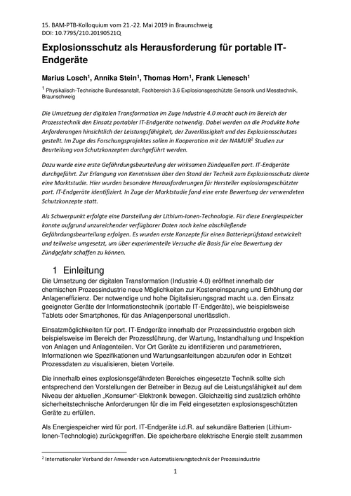 Explosionsschutz als Herausforderung für portable IT-Endgeräte