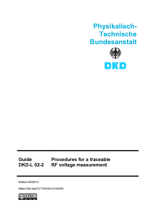 Procedures for a traceable RF voltage measurement : Guide DKD-L 02-2