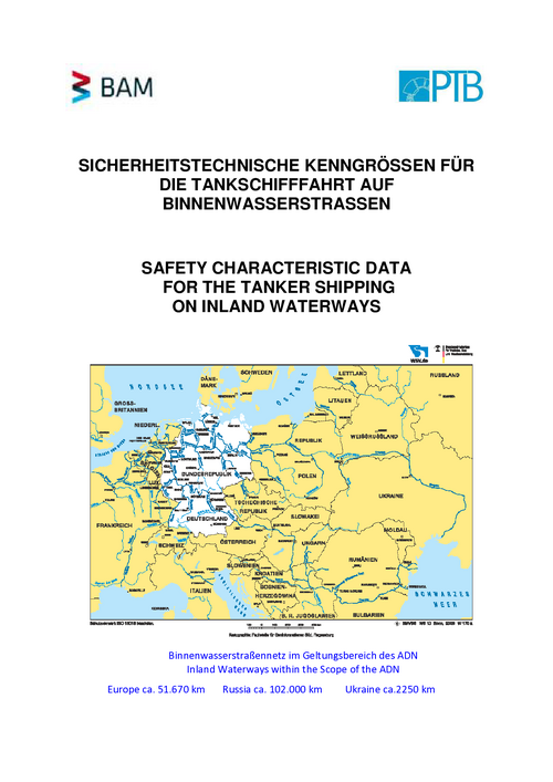 Sicherheitstechnische Kenngrößen für die Tankschifffahrt auf Binnenwasserstraßen