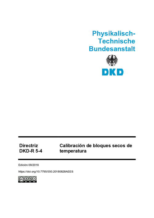Calibración de bloques secos de temperatura : Directriz DKD-R 5-4