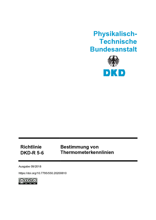 Bestimmung von Thermometerkennlinien : Richtlinie DKD-R 5-6, Revision 1