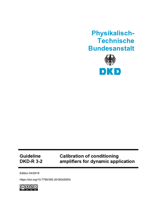 Calibration of conditioning amplifiers for dynamic application : Guideline DKD-R 3-2