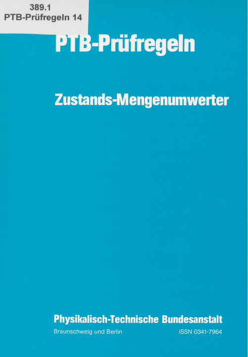 PTB-Prüfregeln: Zustands-Mengenumwerter