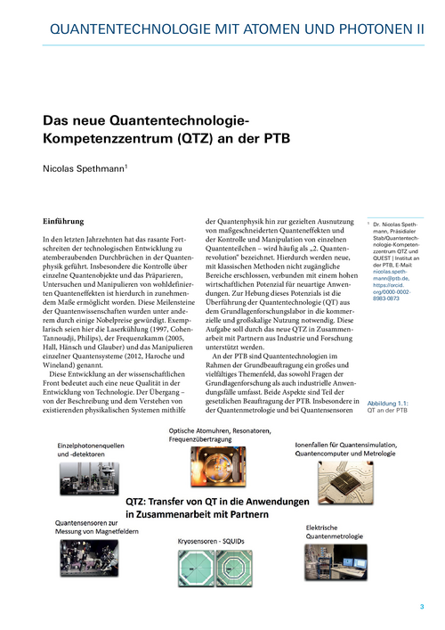Das neue Quantentechnologie-Kompetenzzentrum (QTZ) an der PTB
