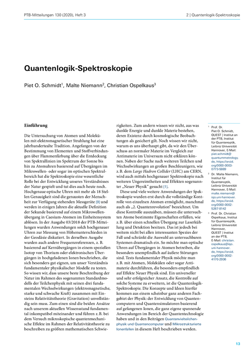 Quantenlogik-Spektroskopie