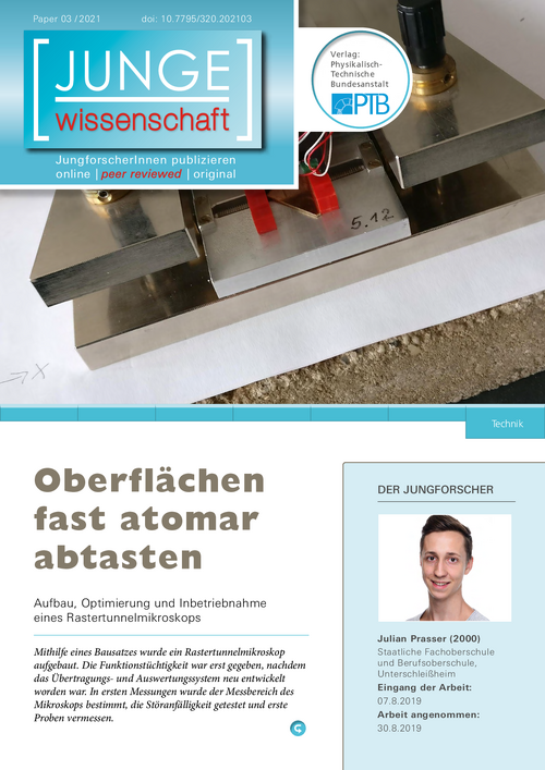 Oberflächen fast atomar abtasten, Aufbau, Optimierung und Inbetriebnahme eines Rastertunnelmikroskops
