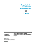 Calibración estática de instrumentos de medida de par de torsión con par alternante : Directriz DKD-R 10-5