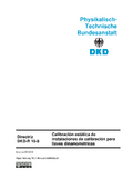 Calibración estática de instalaciones de calibración para llaves dinamométricas : Directriz DKD-R 10-8