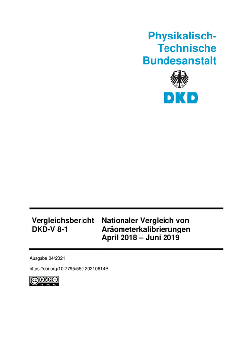 Nationaler Vergleich von Aräometerkalibrierungen April 2018 – Juni 2019 : Vergleichsbericht  DKD-V 8-1