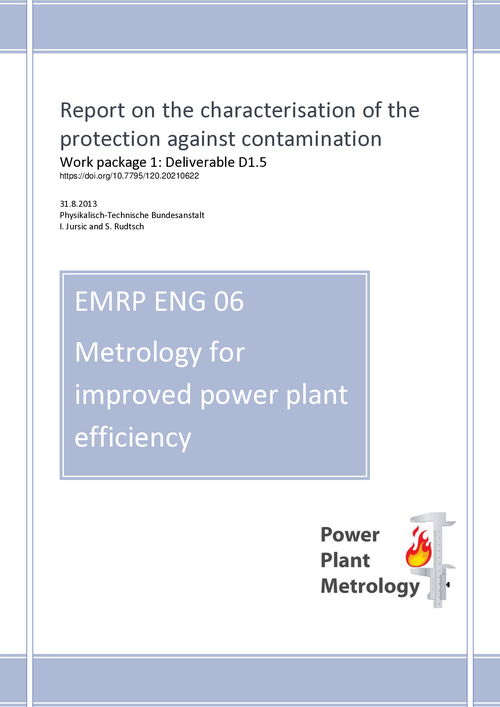 Report on the characterisation of the protection against contamination