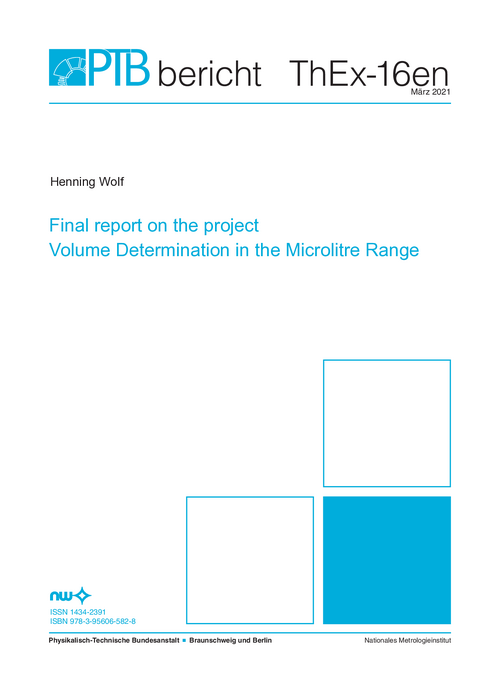 Final report on the project Volume Determination in the Microlitre Range