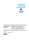 Application of the substitution procedure for the calibration of non-automatic weighing instruments : Expert Report DKD-E 7-1