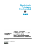 Additions to guidelines DKD-R 5-1:2018, DKD-R 5-3:2018 and DKD-R-5-4:2018 General recommendations and recommendations on comparisons : Expert Report DKD-E 5-1