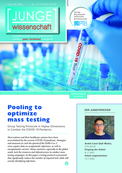 Pooling to optimize mass testing, Group Testing Protocols in Higher Dimensions to Combat the COVID-19 Pandemic