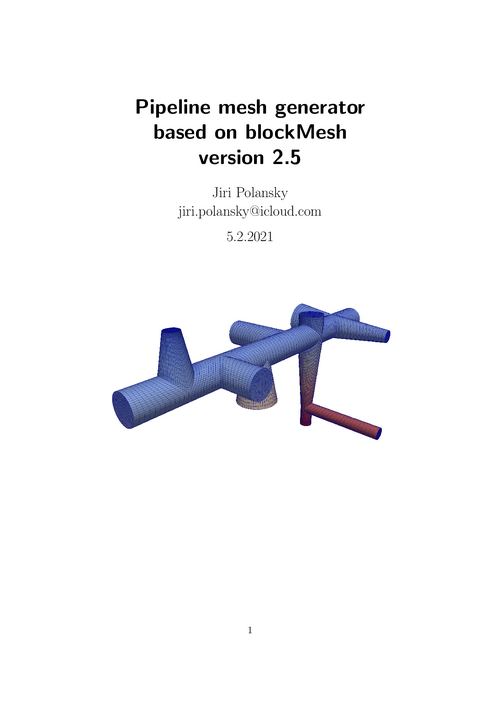 Pipeline mesh generator based on blockMesh version 2.5