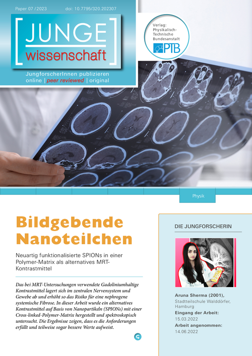 Bildgebende Nanoteilchen, Neuartig funktionalisierte SPIONs in einer Polymer-Matrix als alternatives MRTKontrastmittel