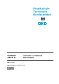 Calibration of resistance thermometers : Guideline DKD-R 5-1