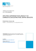 Spectral Dependent Non-Linearity of Charge Accummulating Pixel Matrix Sensors