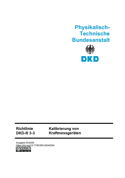 Kalibrierung von Kraftmessgeräten : Richtlinie DKD-R 3-3