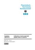 Calibration of piston-operated pipettes with air cushions : Guideline DKD-R 8-1