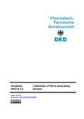 Calibration of force measuring devices : Guideline DKD-R 3-3