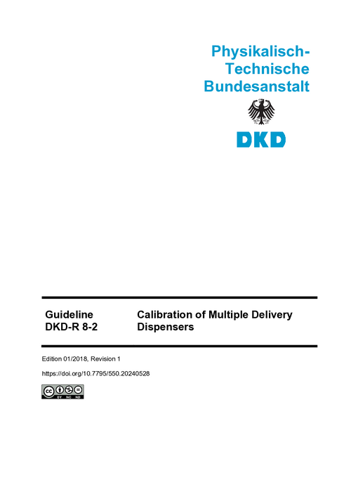 Calibration of Multiple Delivery Dispensers : Guideline DKD-R 8-2 Revision 1