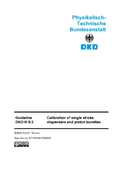 Calibration of single stroke dispensers and piston burettes : Guideline DKD-R 8-3 Revision 1