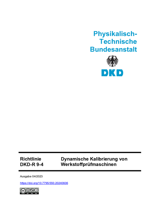 Dynamische Kalibrierung von Werkstoffprüfmaschinen : Richtlinie DKD-R 9-4