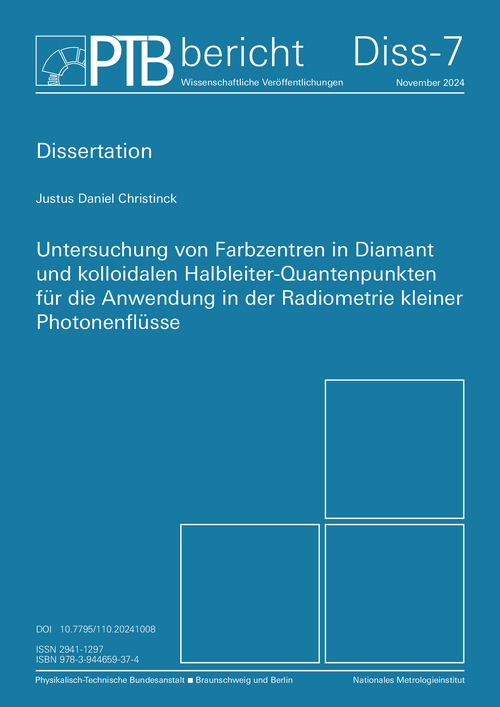 Untersuchung von Farbzentren in Diamant und kolloidalen Halbleiter-Quantenpunkten für die Anwendung in der Radiometrie kleiner Photonenflüsse