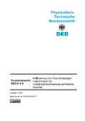 Kalibrierung von Taupunktspiegel- Hygrometern mit Gastemperaturmessung auf relative Feuchte : Expertenbericht DKD-E 5-2